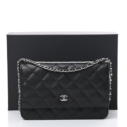Chanel Caviar Quilted Wallet On Chain WOC Black 12 of 12