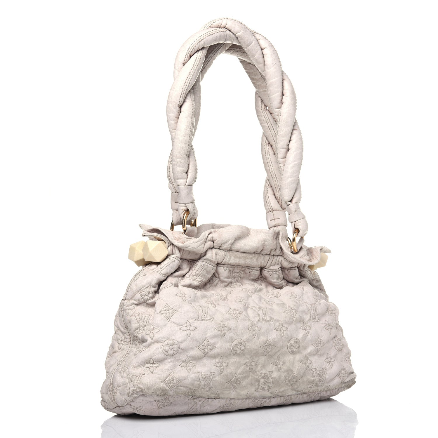 Louis Vuitton Lambskin Olympe Stratus PM Ecru 3 of 34