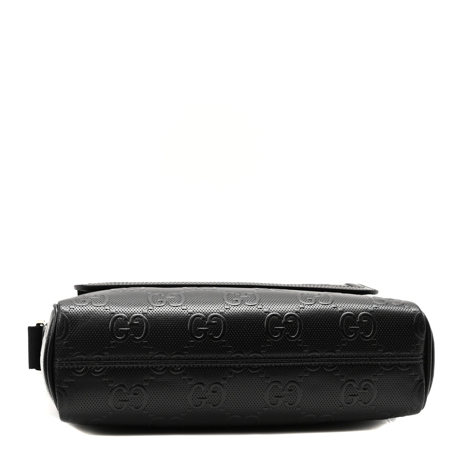 Gucci Calfskin GG Tennis Embossed Shoulder Bag Black 4 of 10