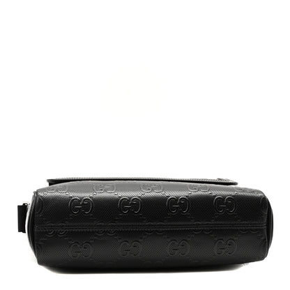 Gucci Calfskin GG Tennis Embossed Shoulder Bag Black 4 of 10