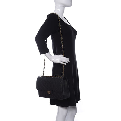 Chanel Caviar Quilted Jumbo Double Flap Black 2 of 11