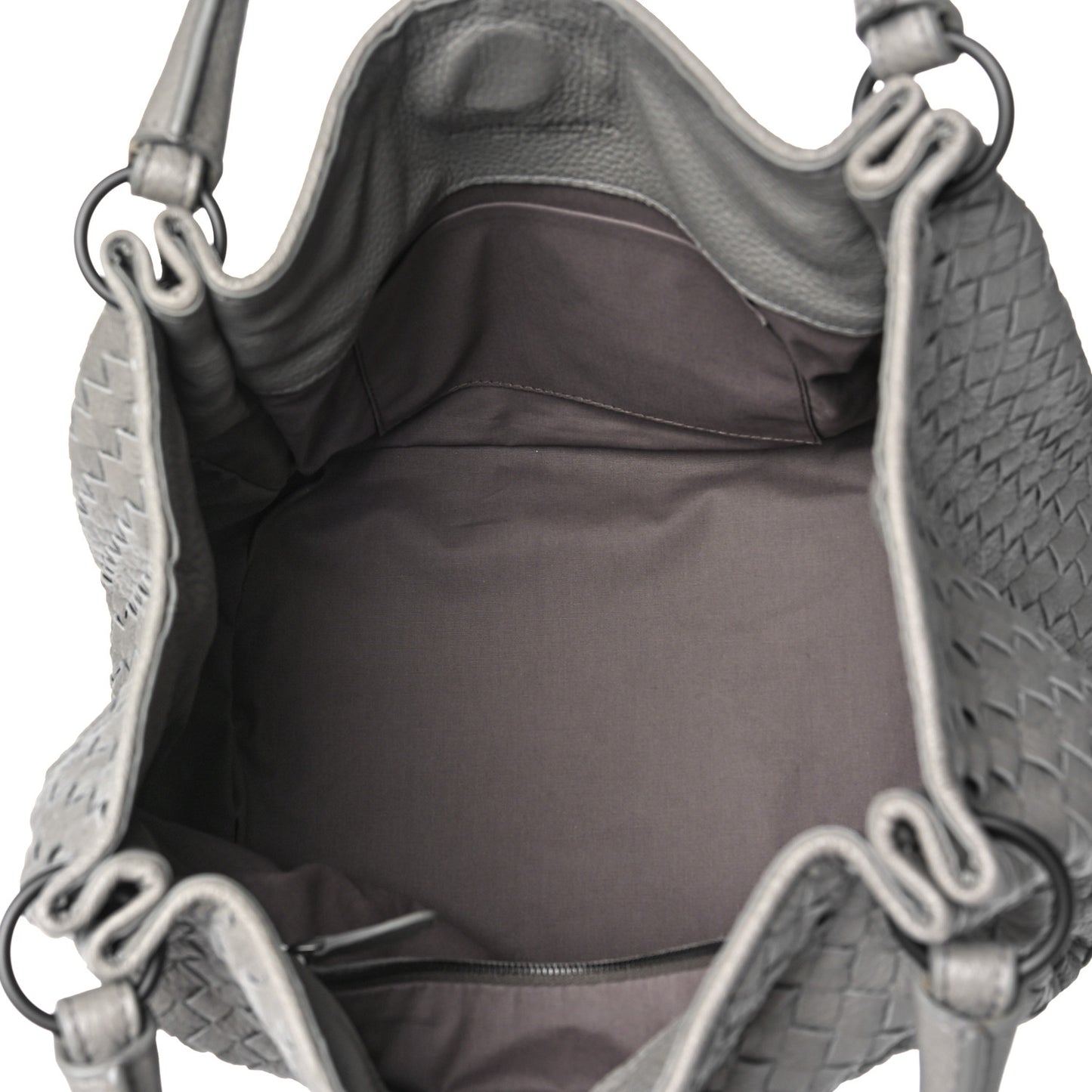 Nappa Intrecciato Parachute Bag Grey