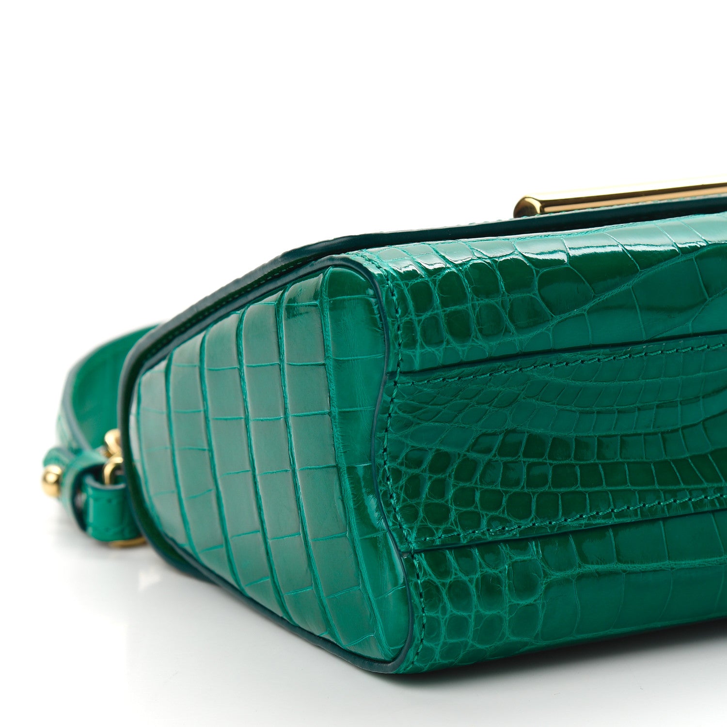 Louis Vuitton Crocodile Twist Shoulder Bag PM Emeraude 7 of 8