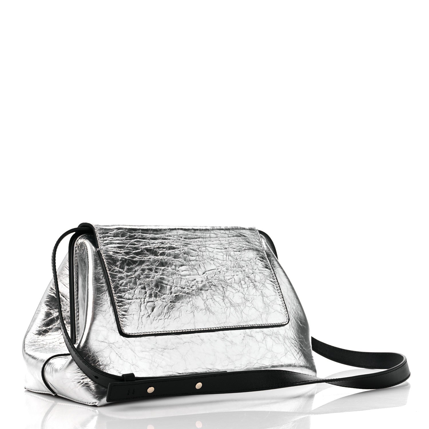Chloe Metallic Calfskin Penelope Clutch Silver 3 of 11