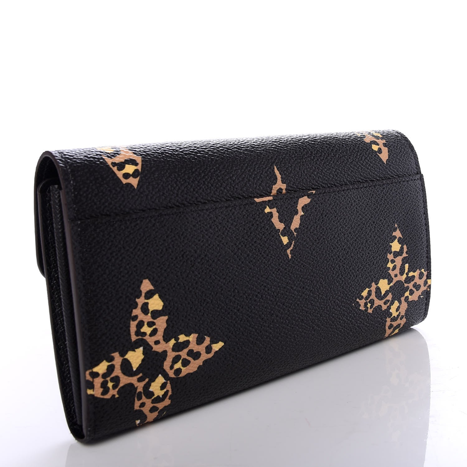 Louis Vuitton Monogram Giant Jungle Sarah Wallet Black 3 of 8