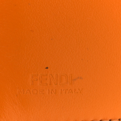 Fendi Vitello King Tamponato Logo Embossed Medium Wallet Clementine 7 of 15
