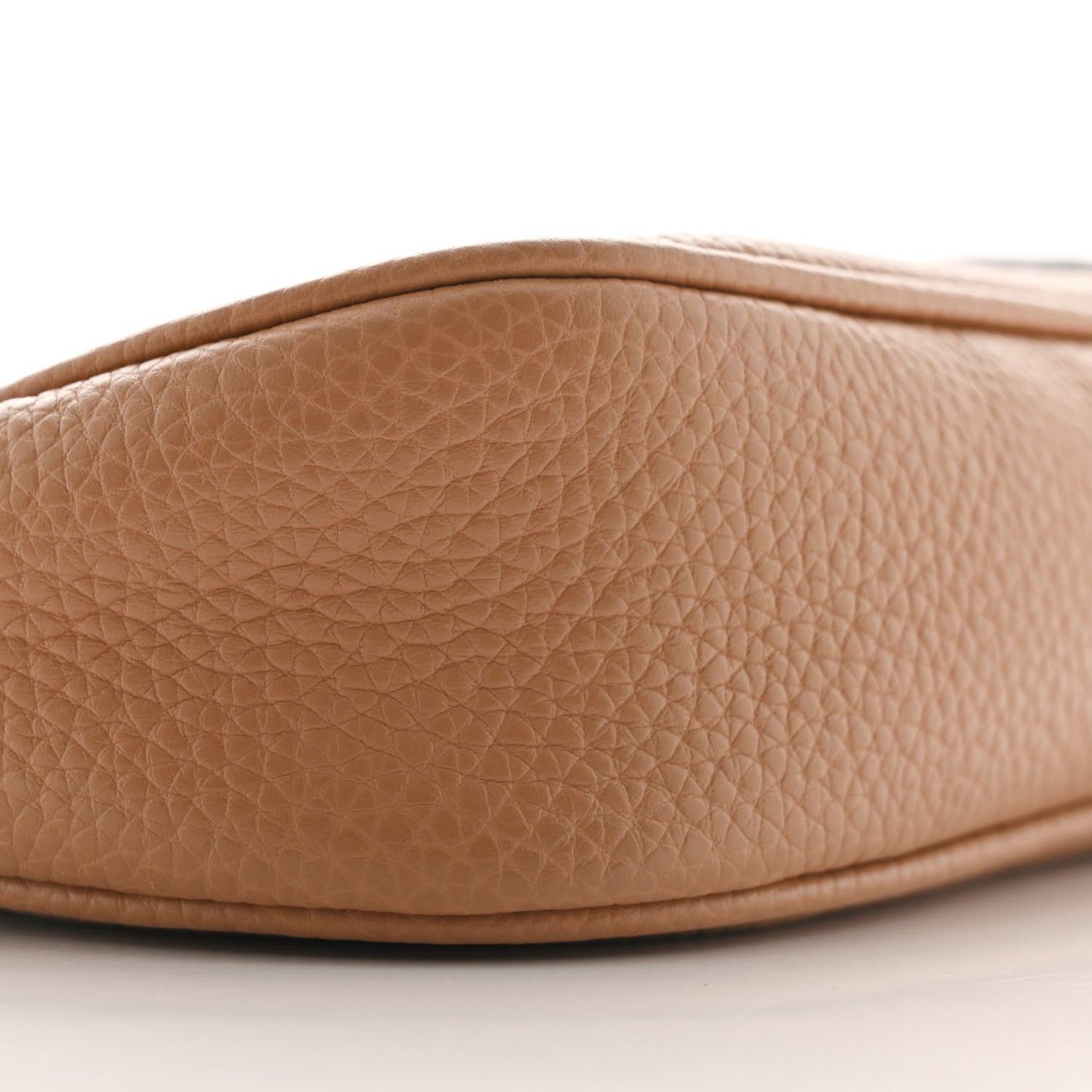 Pebbled Calfskin Medium Soho Flap Crossbody Camelia