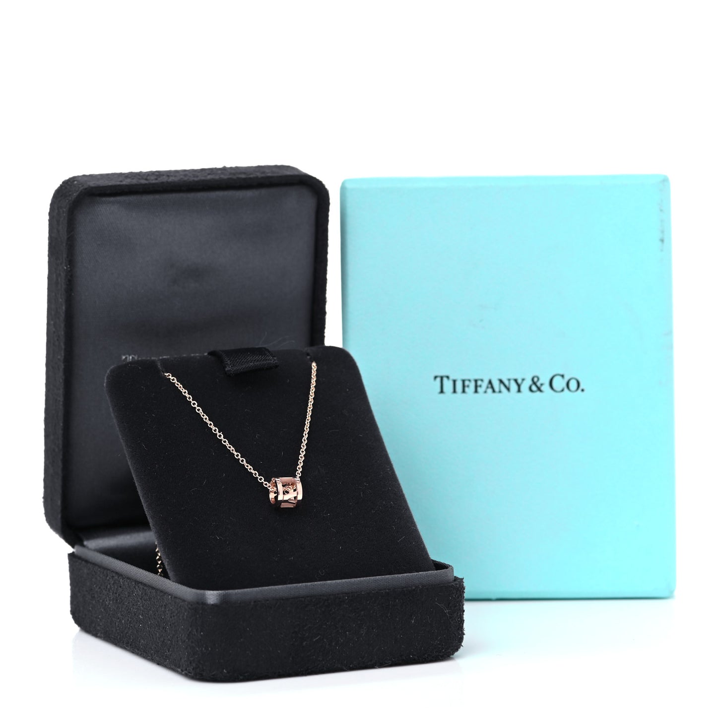18K Rose Gold Atlas Open Pendant Necklace