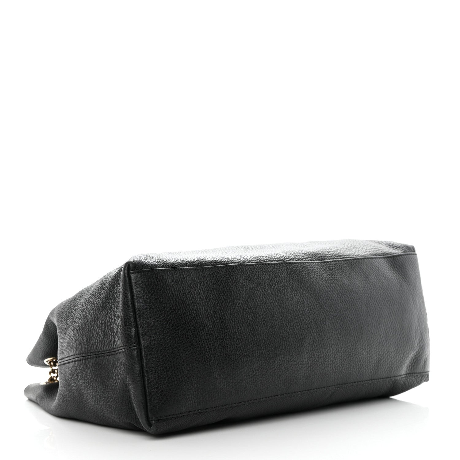 Gucci Pebbled Calfskin Large Soho Chain Shoulder Bag Black 4 of 14
