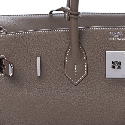 Hermes Taurillon Clemence Birkin 35 Etoupe 26 of 38