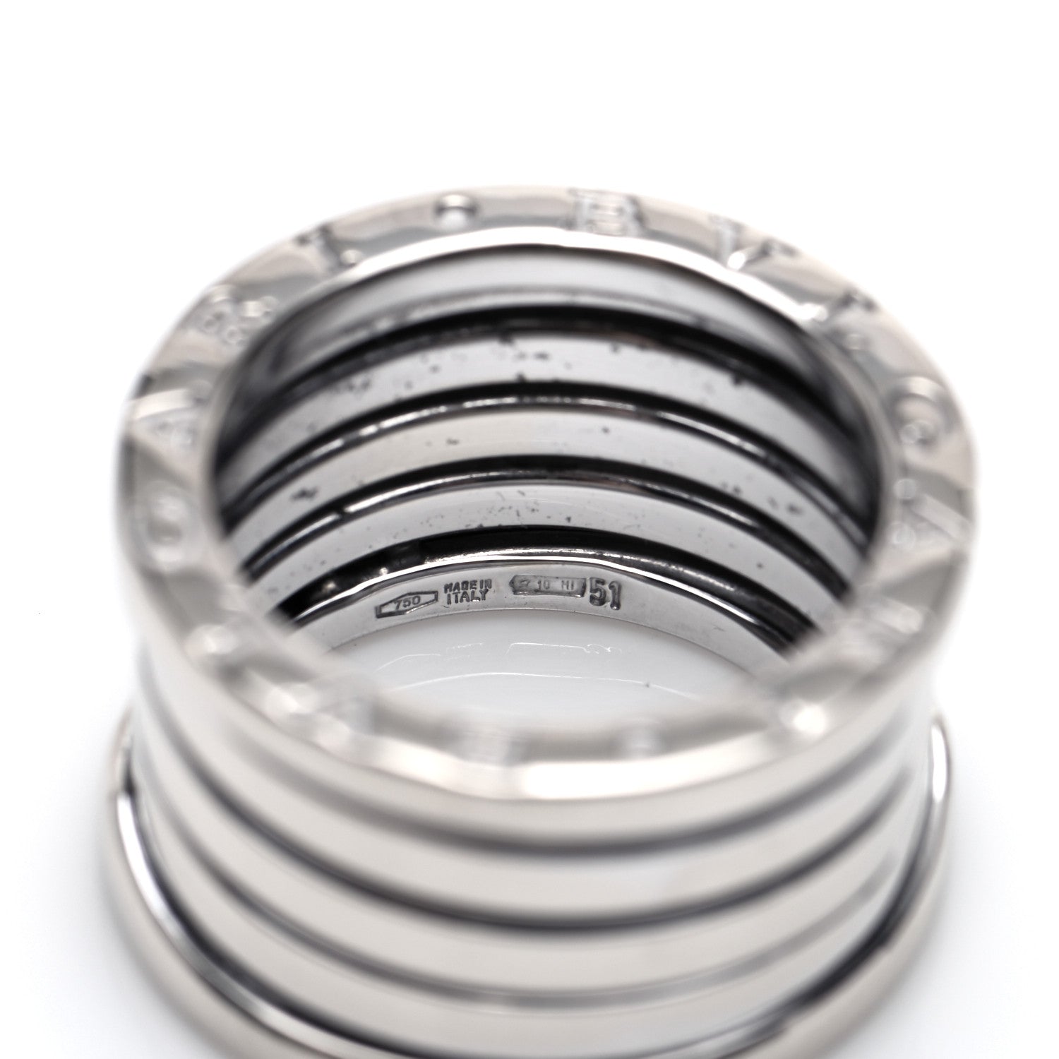 Bulgari 18K White Gold B.Zero1 Five-Band Ring 51 5.75 5 of 5