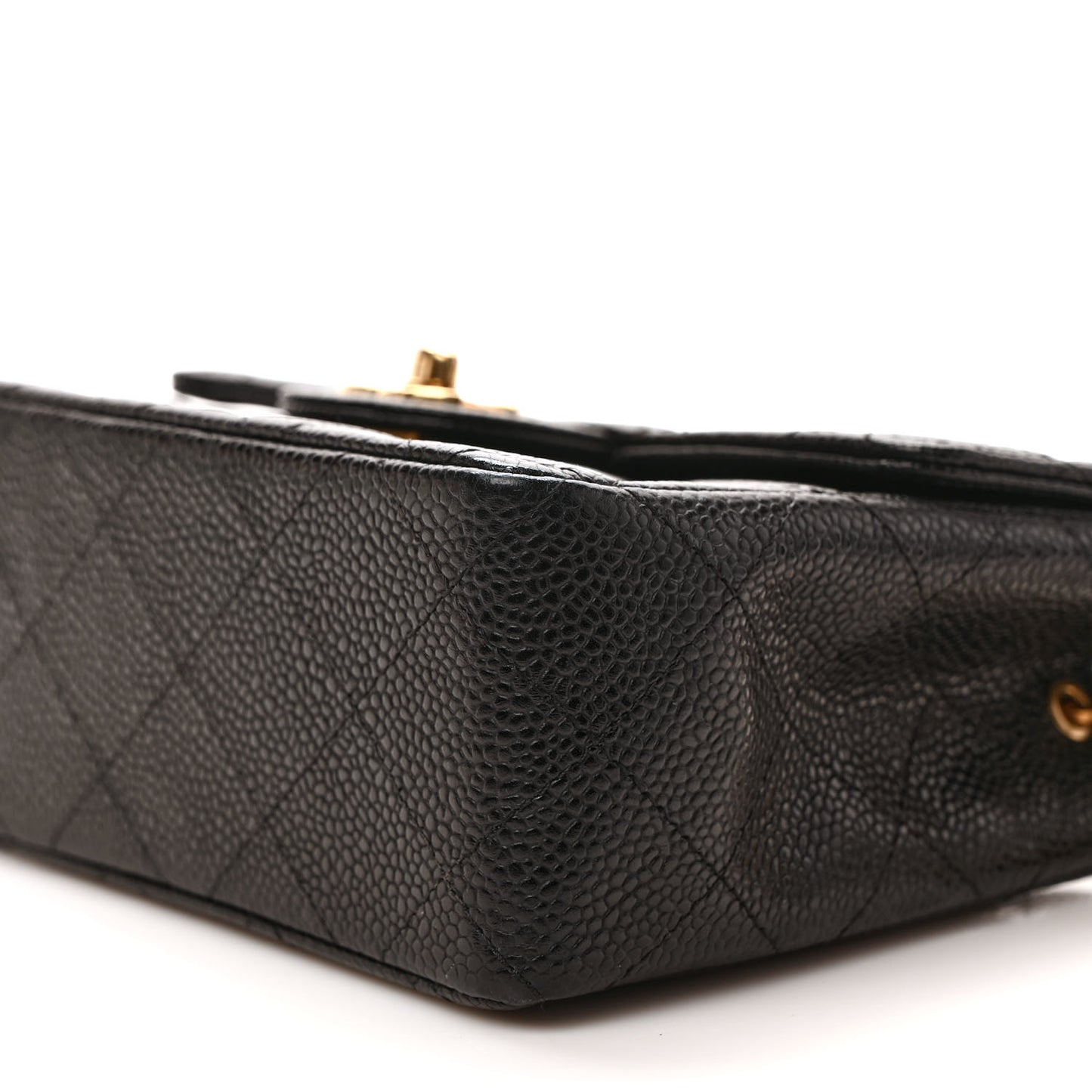 Caviar Quilted Mini Square Flap Black
