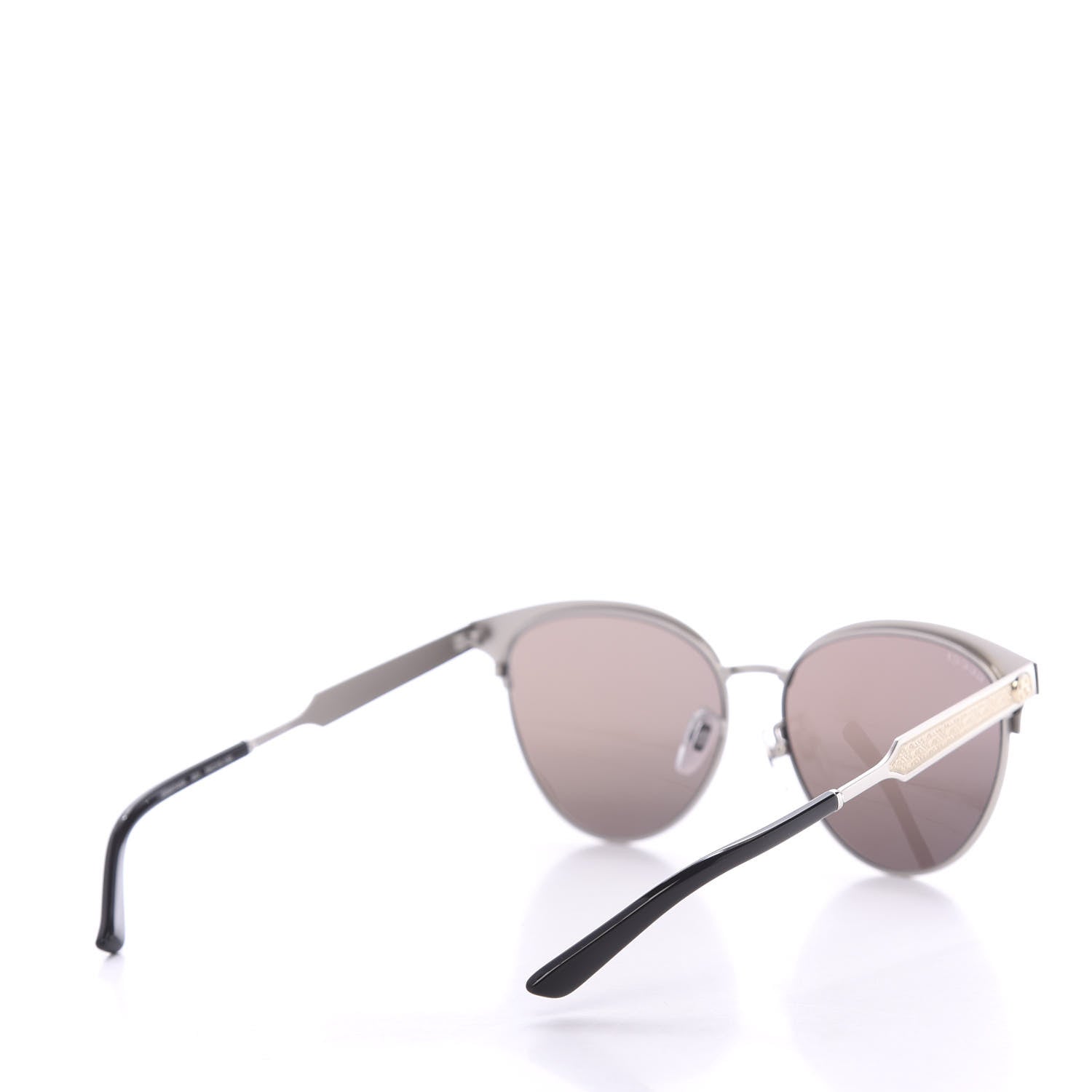 Gucci Round Metal GG0074SK Sunglasses Black Silver 4 of 8