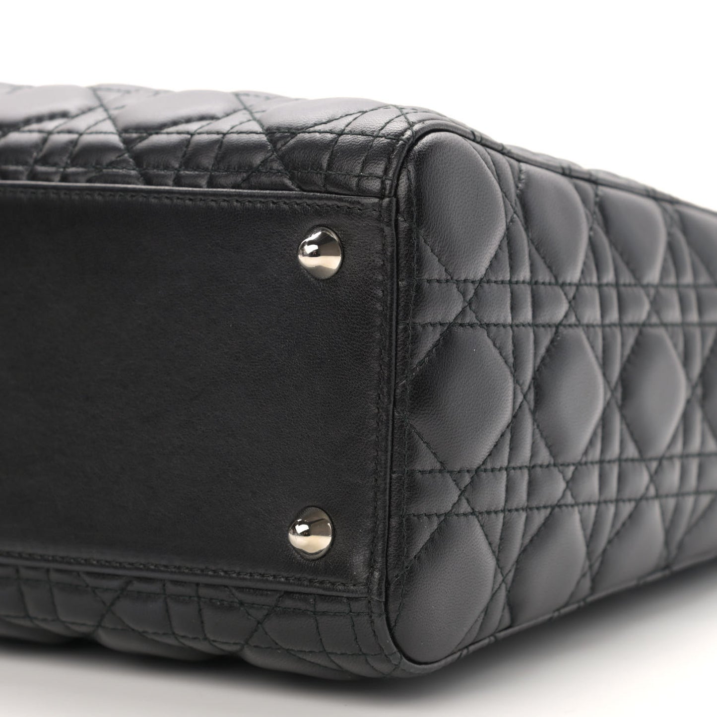 Lambskin Cannage Large Lady Dior Black
