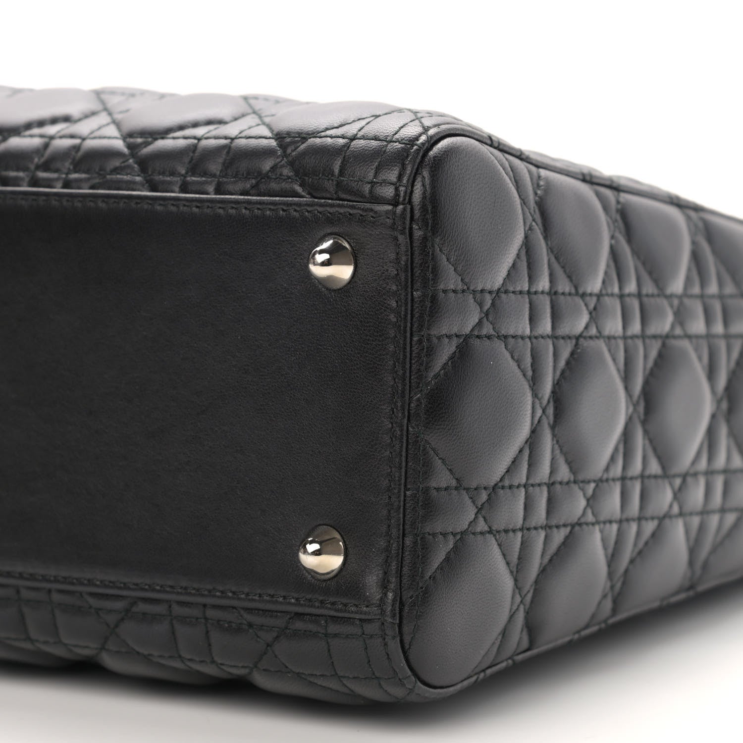 Christian Dior Lambskin Cannage Large Lady Dior Black 10 of 10