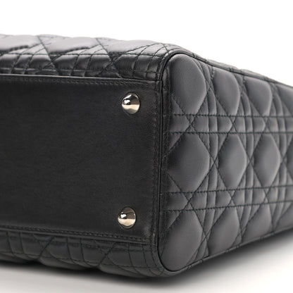 Christian Dior Lambskin Cannage Large Lady Dior Black 10 of 10