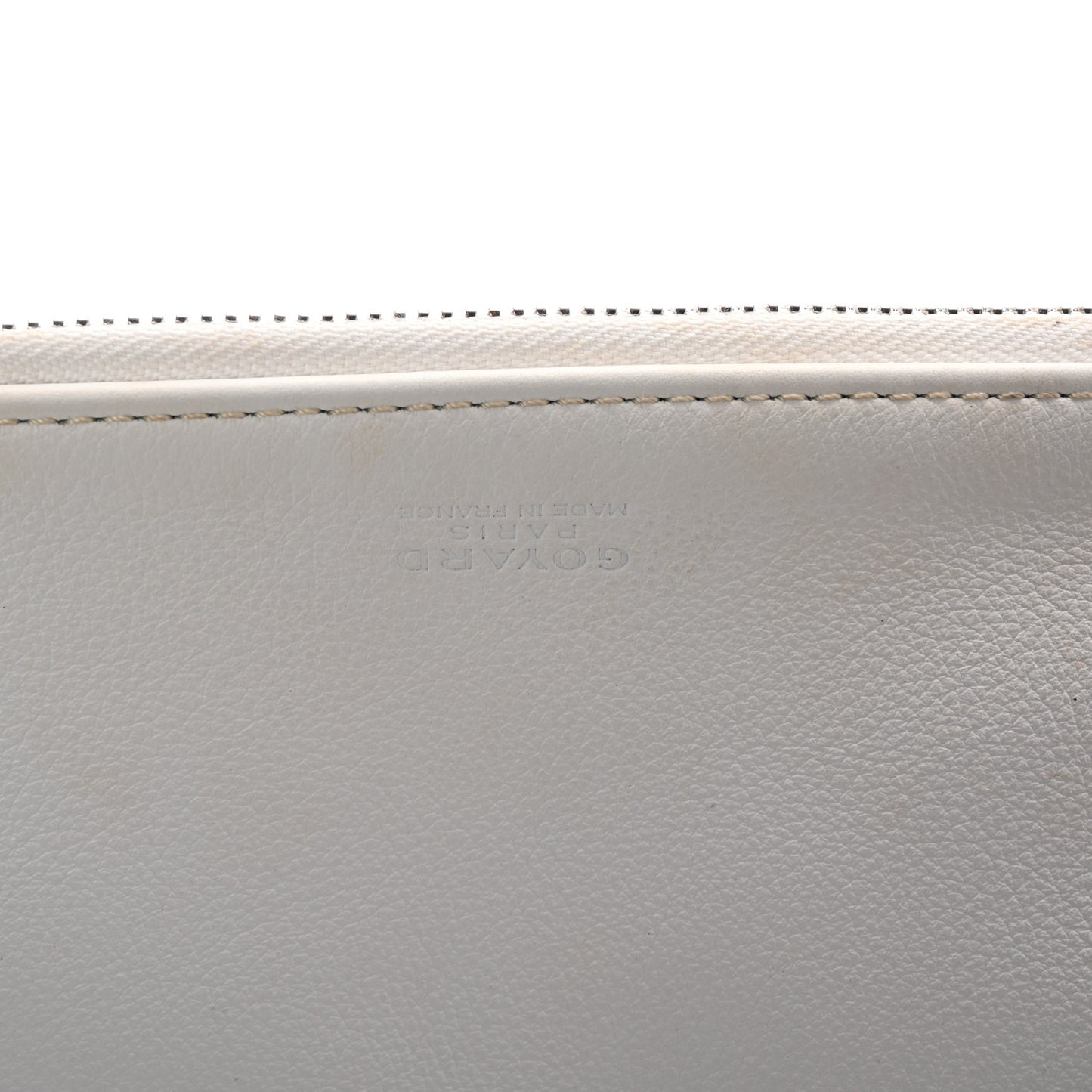 Goyardine Sainte Marie Soft Clutch White