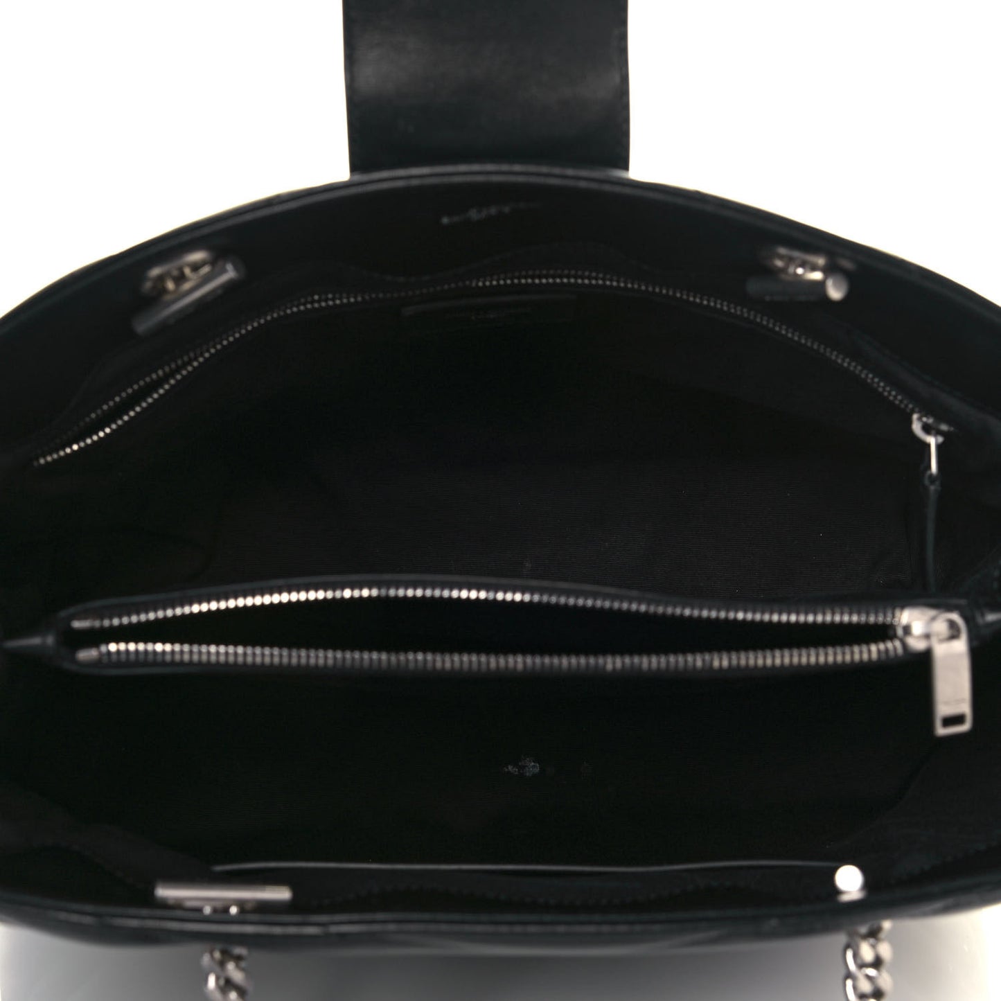Calfskin Y Quilted Monogram Large Loulou Shopper Black