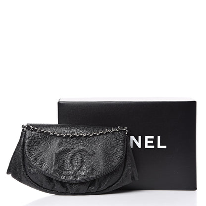 Chanel Caviar Half Moon Wallet On Chain WOC Black 11 of 11