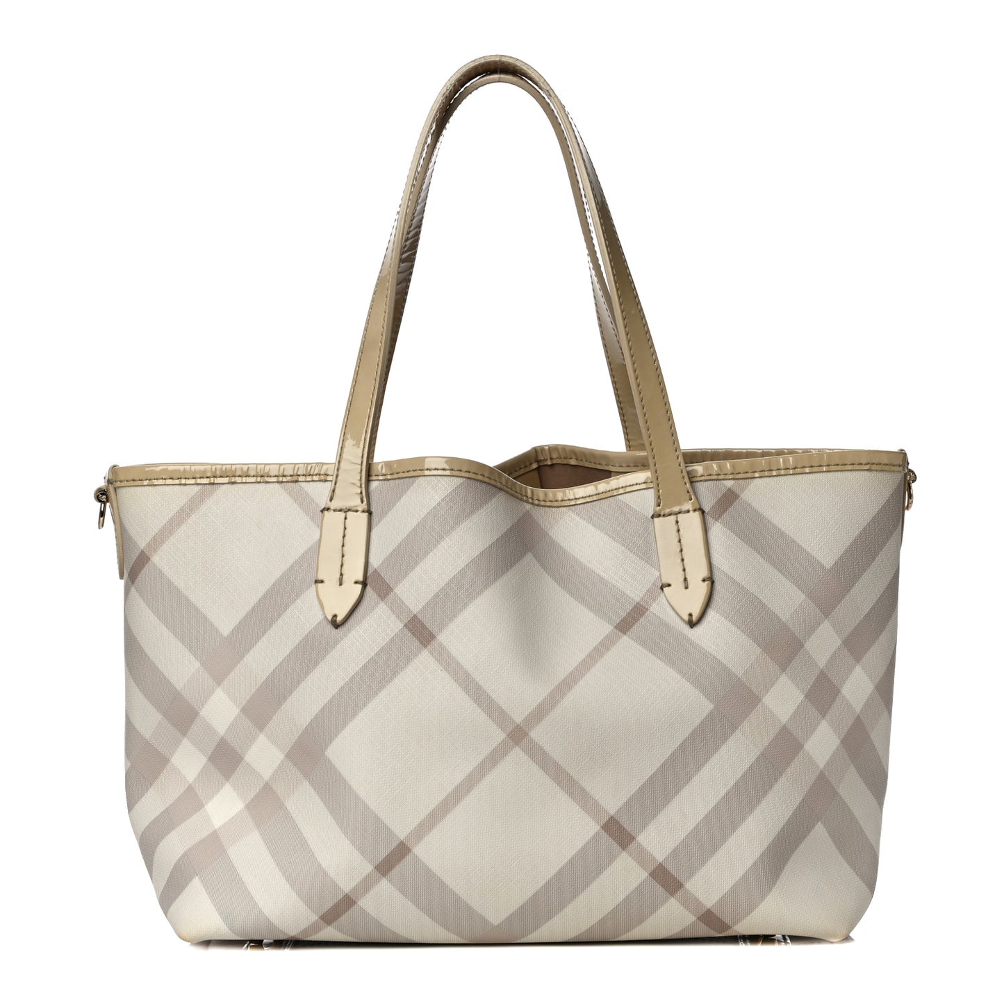 Supernova Check Small Tote Beige