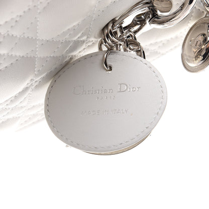 Christian Dior Lambskin Cannage Medium Lady Dior White 14 of 16