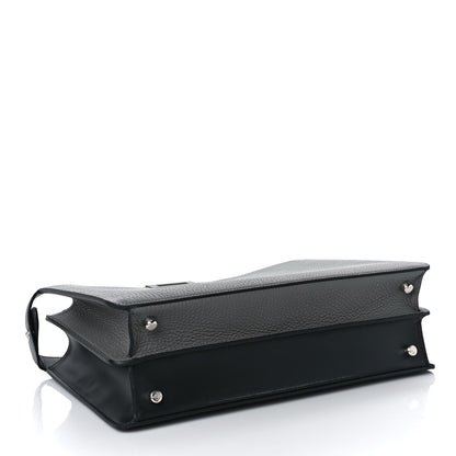 Fendi Cuoio Romano Vitello Cover Monochrome Medium Peekaboo I SEE U Satchel Argilla Black 4 of 8