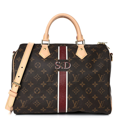Louis Vuitton Monogram My LV Heritage Speedy Bandouliere 30 Bordeaux White 1 of 11