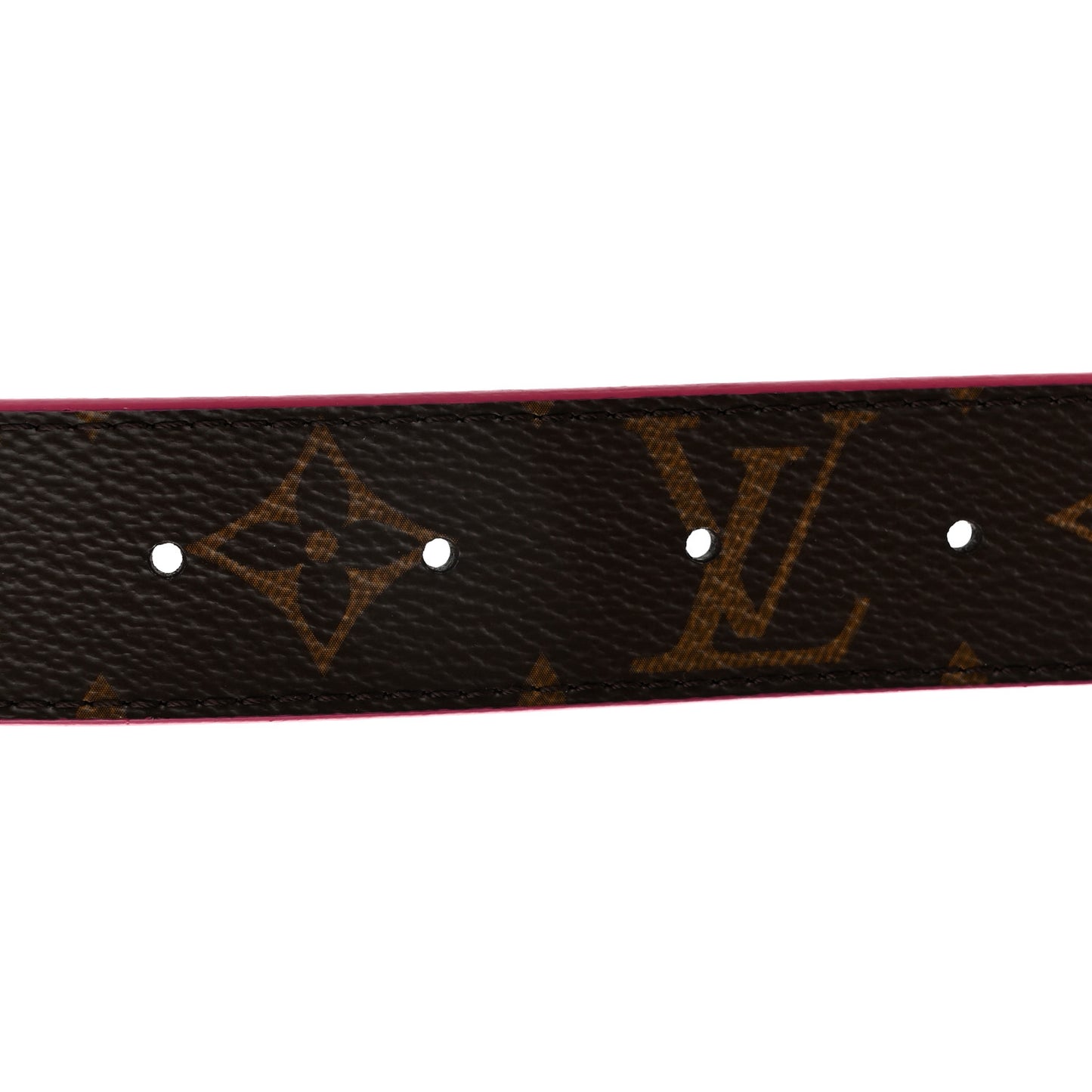 Calfskin Monogram 30mm LV Initiales Reversible Belt 90 36 Fuchsia
