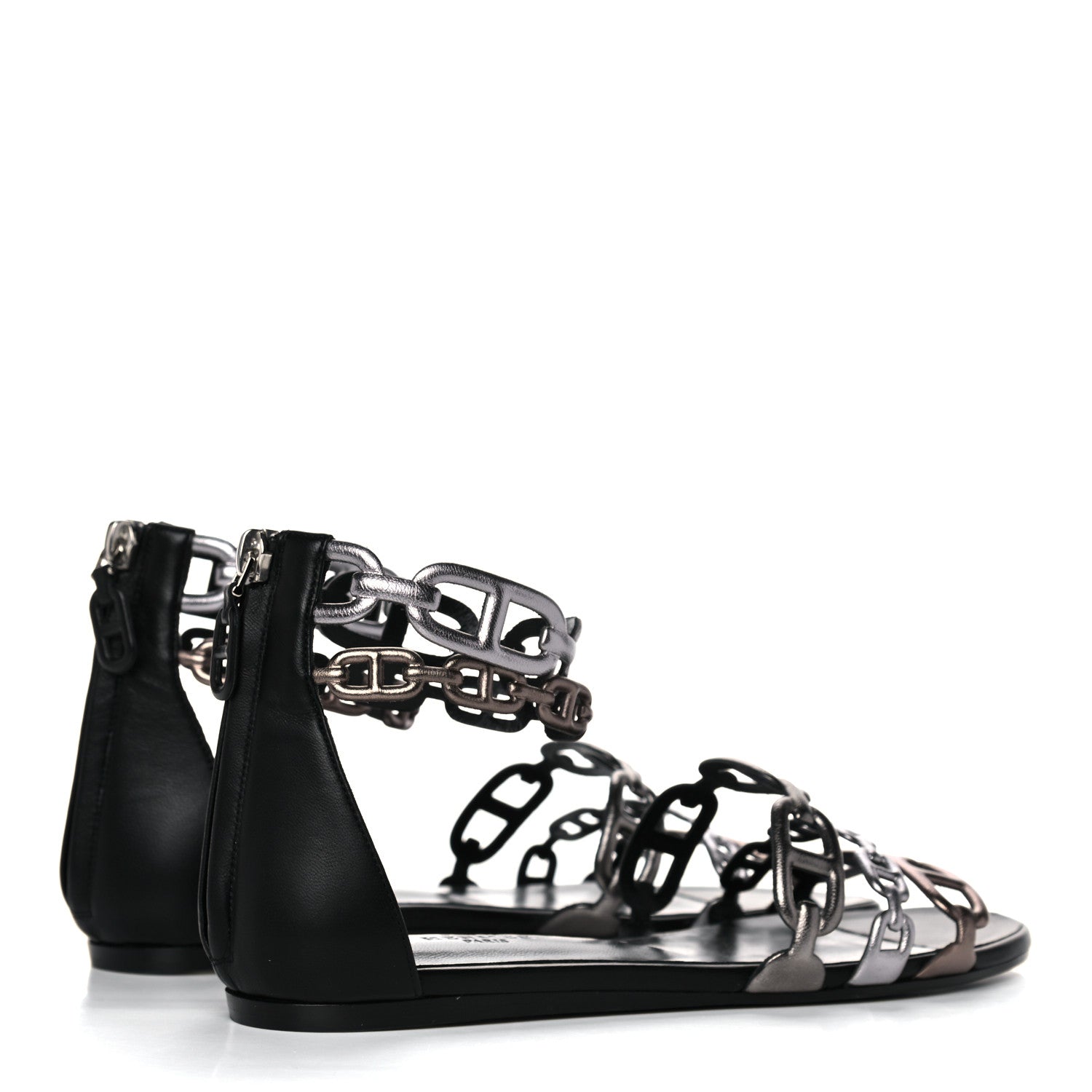 Hermes Nappa Venus Sandals 36 Multicolore Dore Vieilli 4 of 8