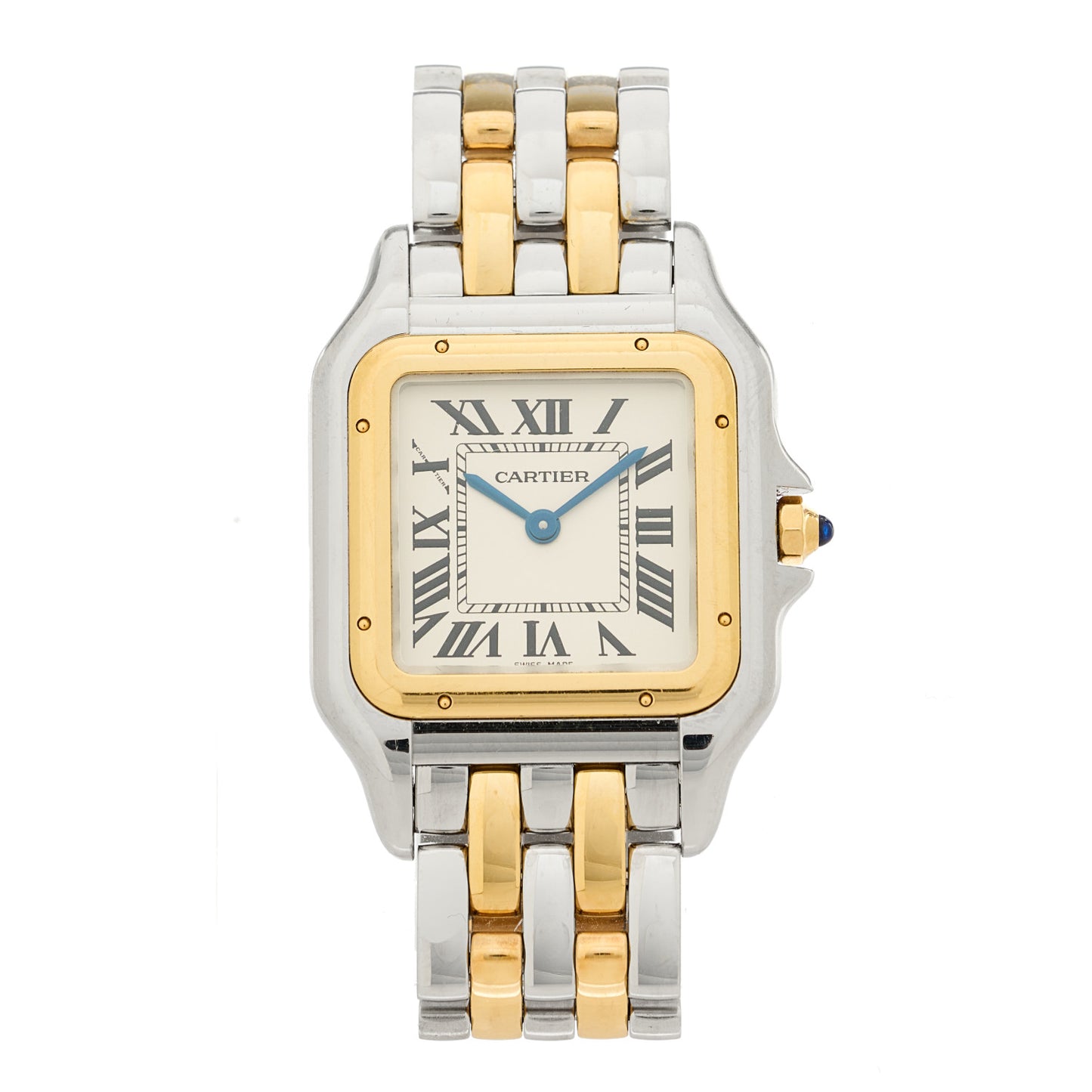 Stainless Steel 18K Yellow Gold 27mm Panthere Quartz Watch