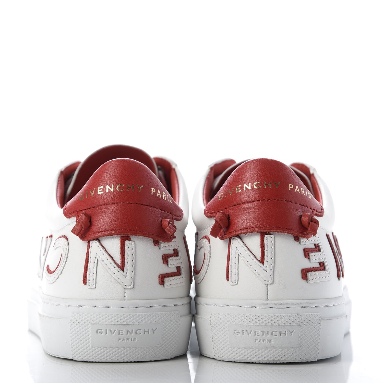 Givenchy Calfskin Reverse Logo Womens Urban Street Sneakers 36.5 White Red 5 of 10