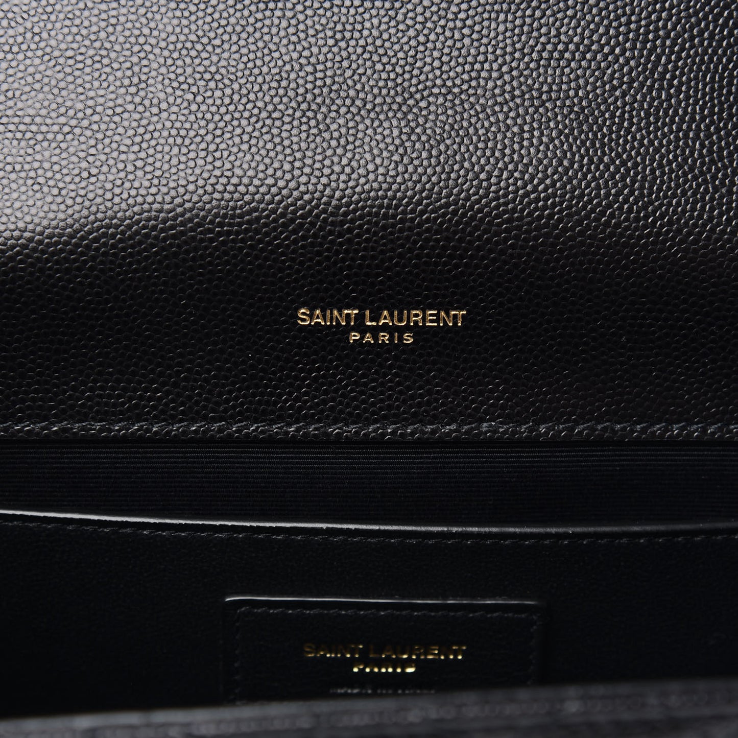 Grain De Poudre Textured Mixed Matelasse Triquilt Medium Monogram Satchel Black