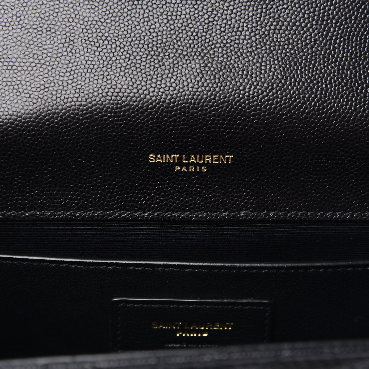 Saint Laurent Grain De Poudre Textured Mixed Matelasse Triquilt Medium Monogram Satchel Black 6 of 9