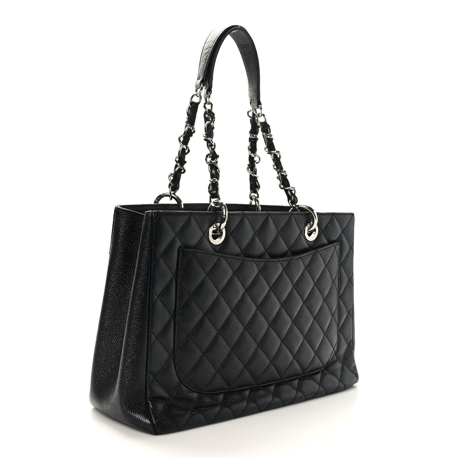 Chanel Caviar Quilted Grand Shopping Tote GST Black 3 of 10