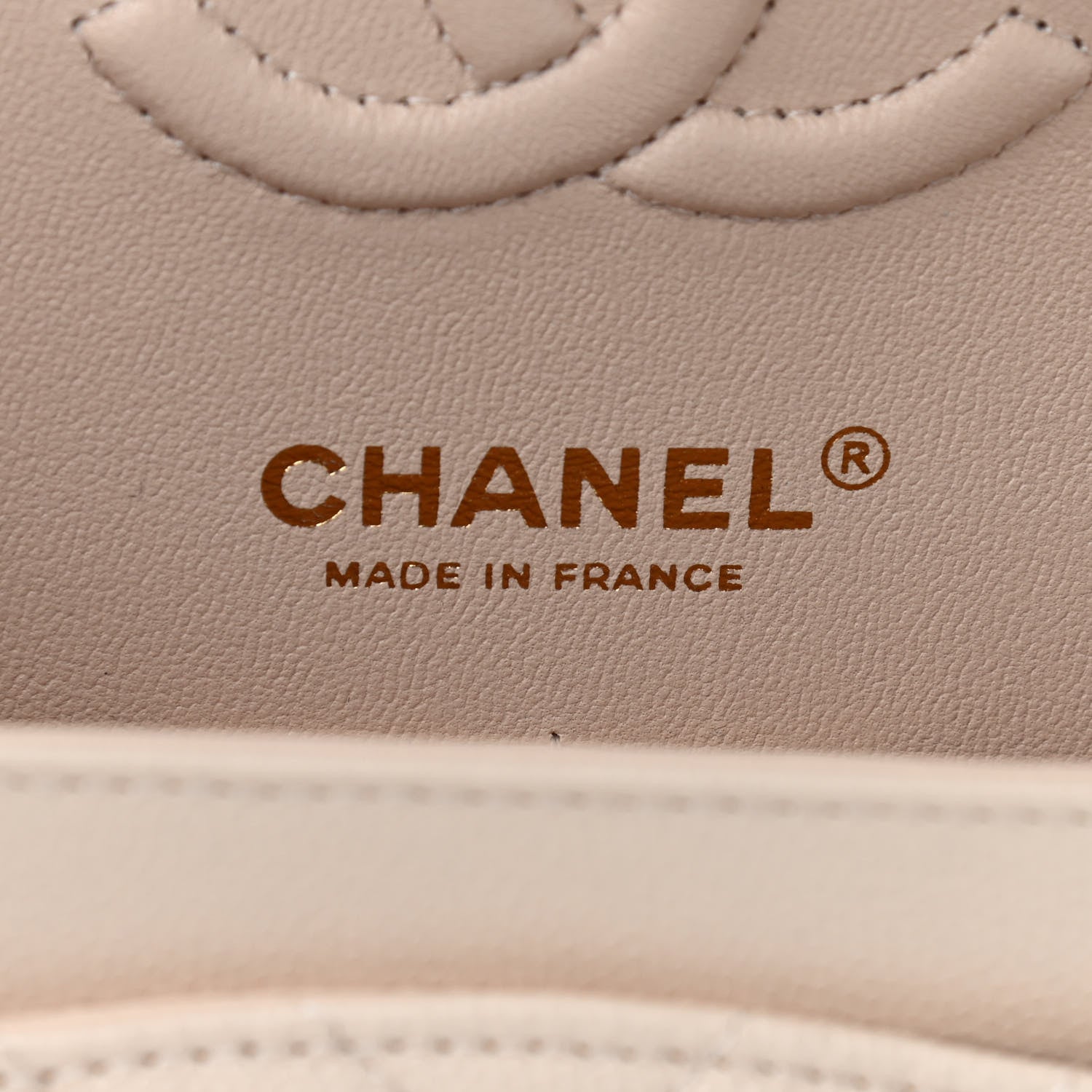 Chanel Caviar Chevron Quilted Small Double Flap Beige 6 of 10