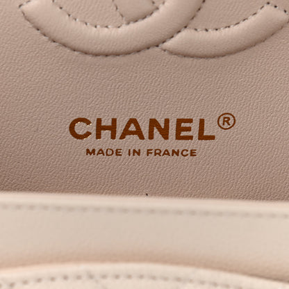 Chanel Caviar Chevron Quilted Small Double Flap Beige 6 of 10