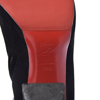 Christian Louboutin Veau Velours Rock and Gold 120 Ankle Booties 37.5 Black 9 of 10