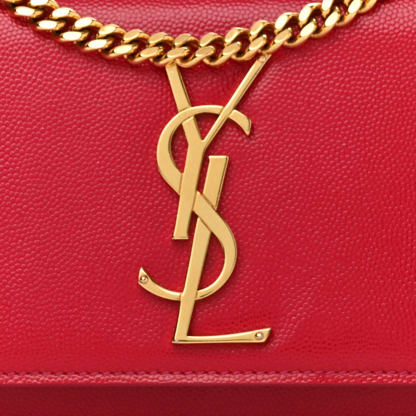 Grain De Poudre Small Monogram Kate Satchel Lipstick Fuchsia