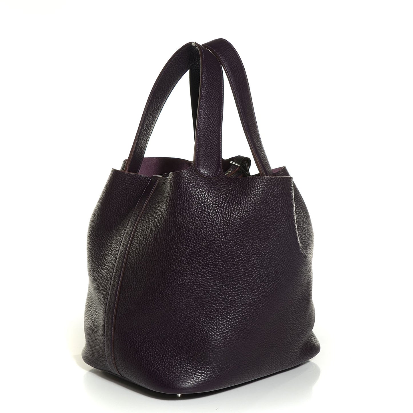 Taurillon Clemence Picotin Lock GM Raisin