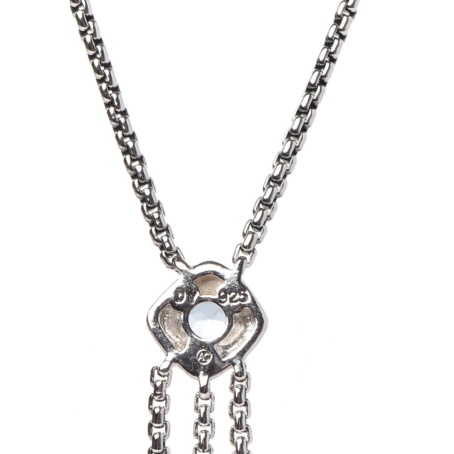 Sterling Silver Diamond Iolite Blue Topaz Confetti Ice Necklace