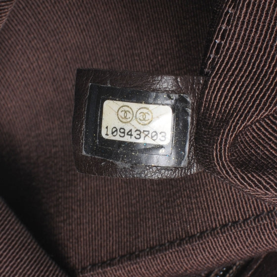 Calfskin Petit Shopping Tote PST Dark Brown