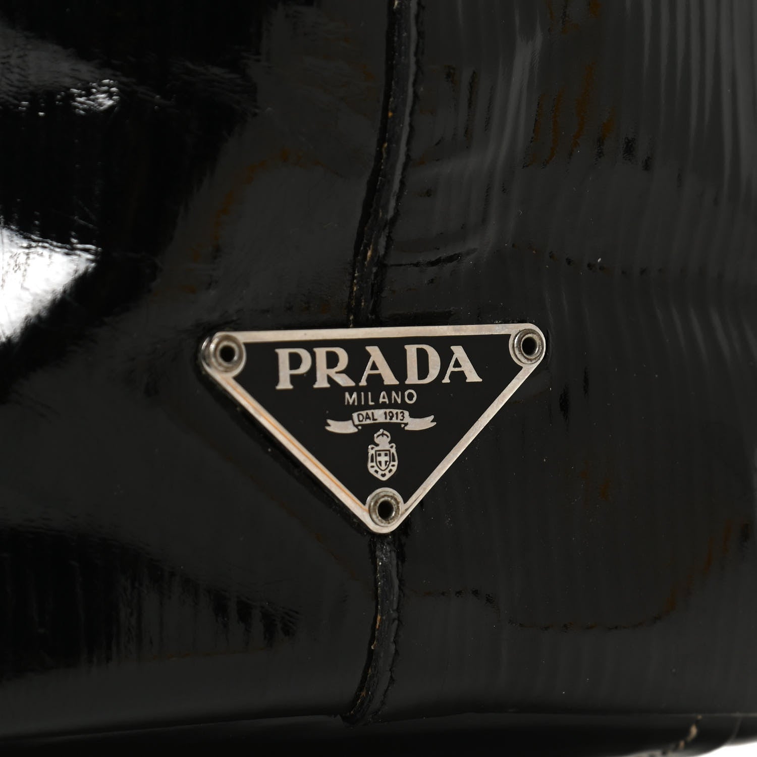 Prada Vernice Tote Black 7 of 17