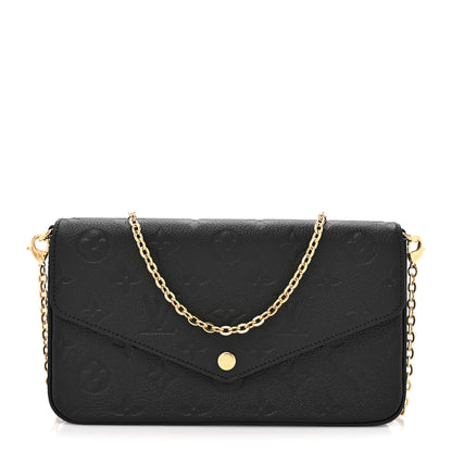 Louis Vuitton Empreinte Pochette Felicie Chain Wallet Black 1 of 13