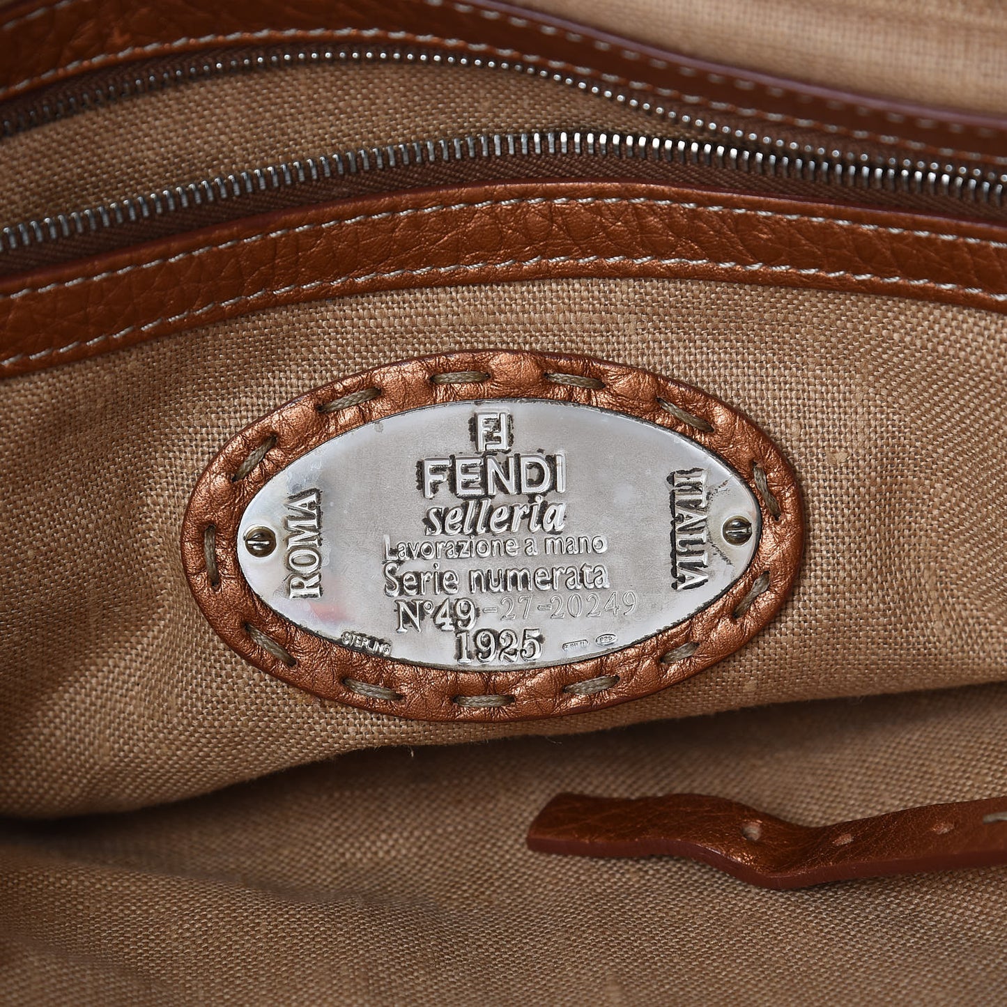 Cuoio Romano Selleria Linda Satchel Bronzo