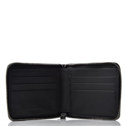 Bottega Veneta Nappa Intrecciato Zip Around Compact Wallet Black 5 of 7