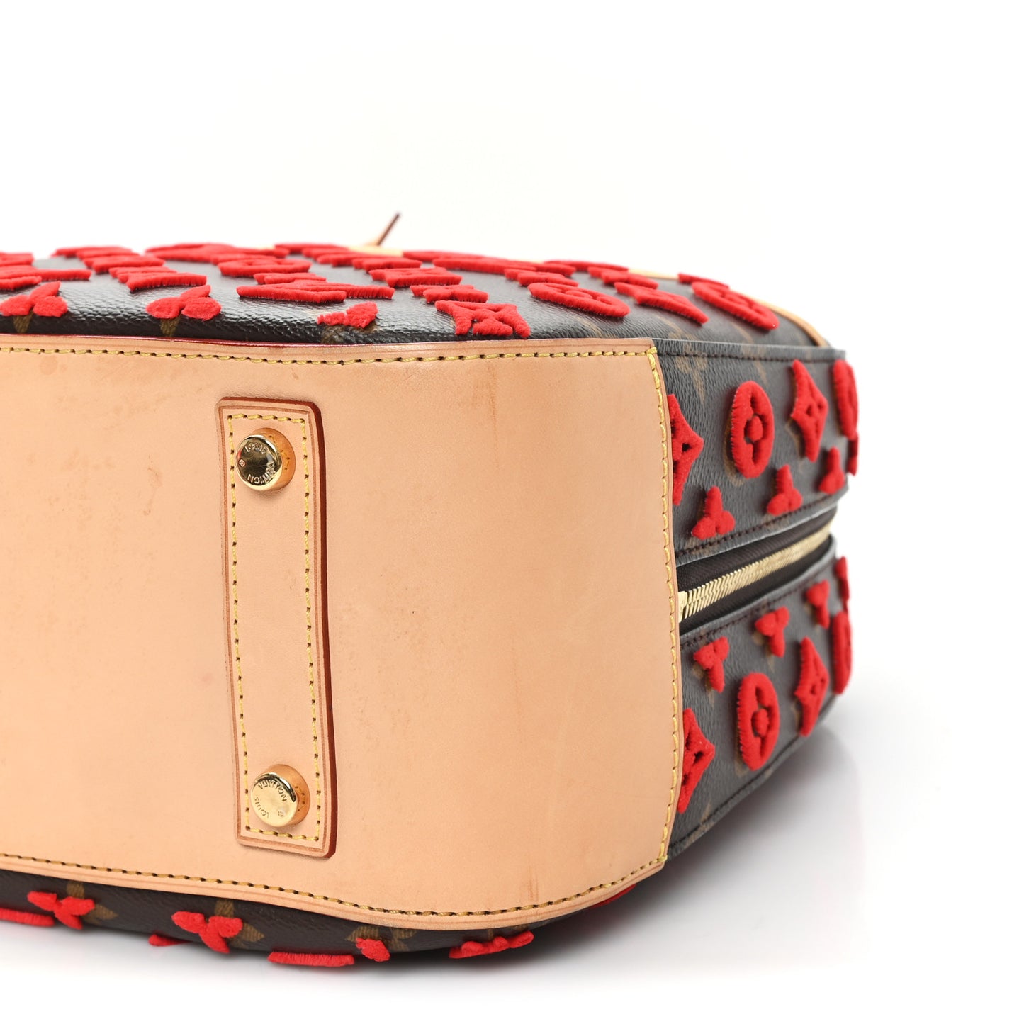 Monogram Tuffetage Deauville Cube Red