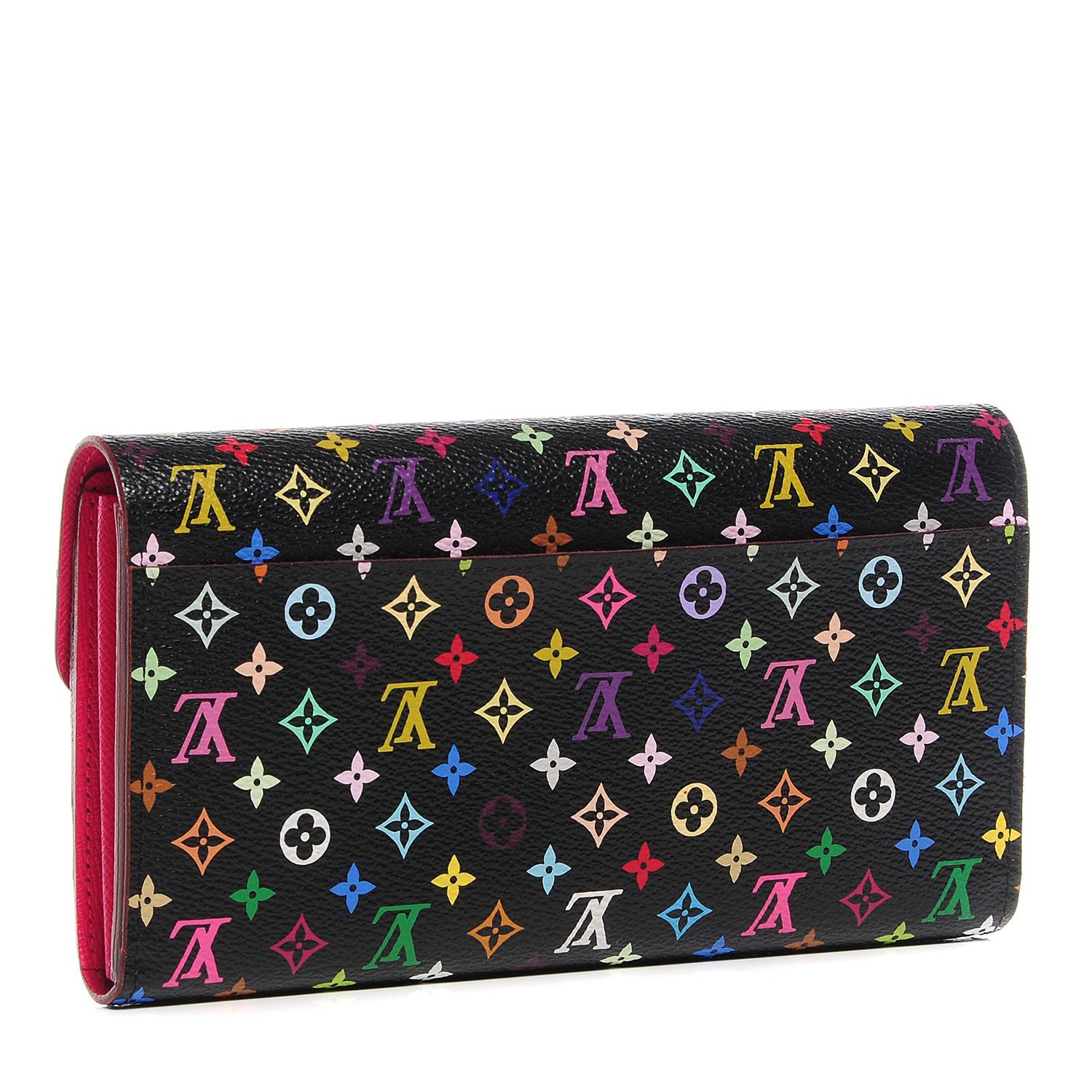 Louis Vuitton Monogram Multicolor Sarah Wallet NM Black Grenade 3 of 7
