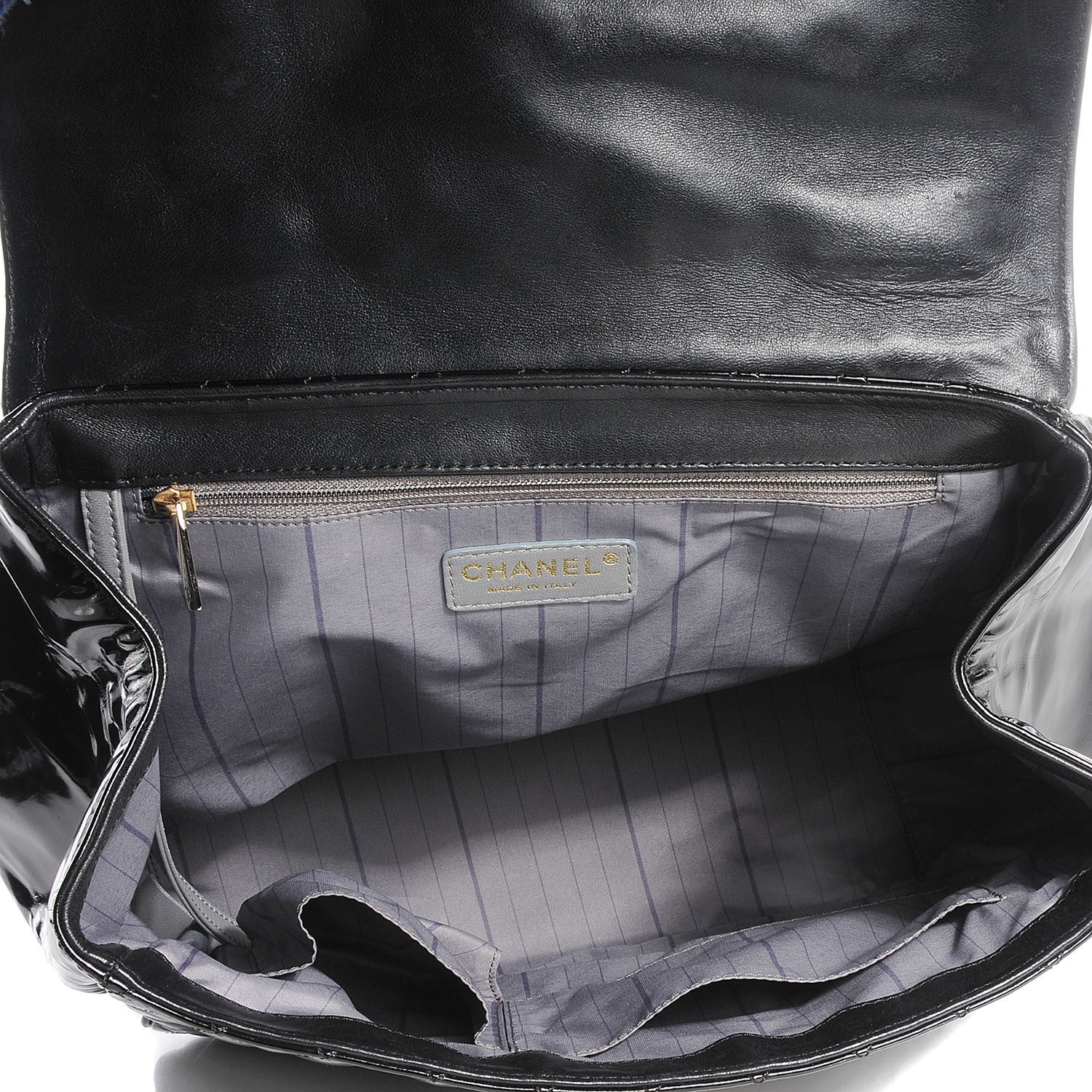 Chanel Glazed Calfskin Quilted Large Mademoiselle Flap Black 8 of 8