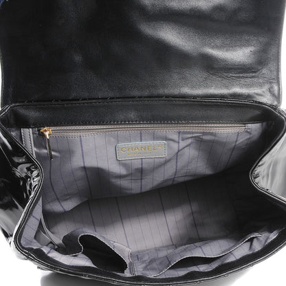 Chanel Glazed Calfskin Quilted Large Mademoiselle Flap Black 8 of 8