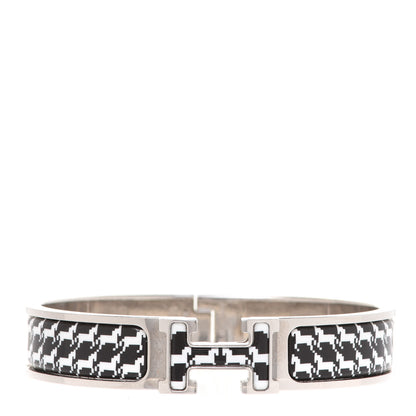 Hermes Enamel Cheval Pixel Clic Clac H Bracelet PM Black White 1 of 6